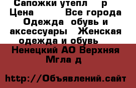 Сапожки утепл. 39р. › Цена ­ 650 - Все города Одежда, обувь и аксессуары » Женская одежда и обувь   . Ненецкий АО,Верхняя Мгла д.